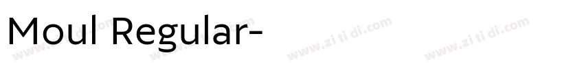 Moul Regular字体转换